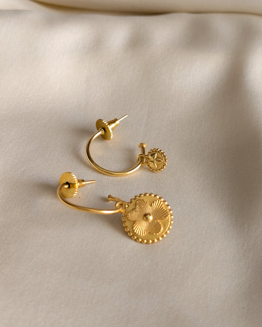 Tender Bloom Mismatched Hoops