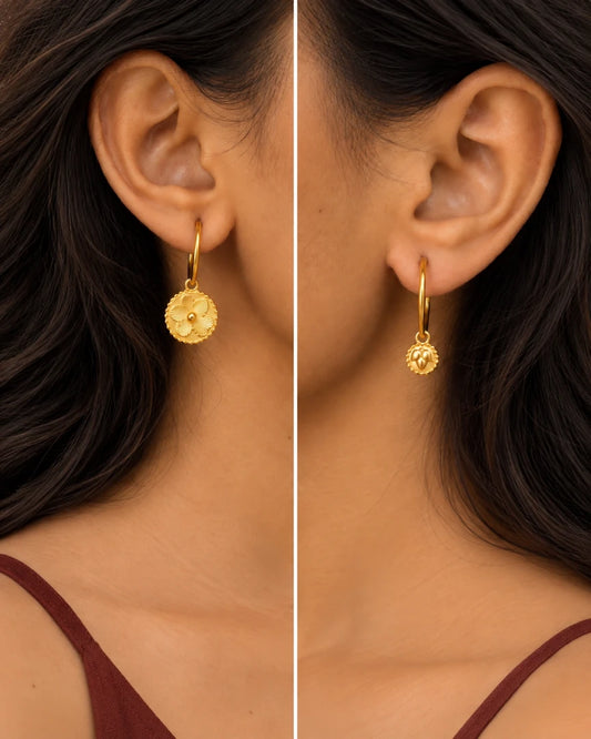 Tender Bloom Mismatched Hoops