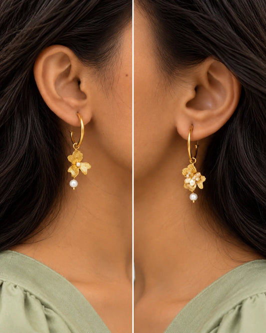 Flower Power Mismatched Hoops