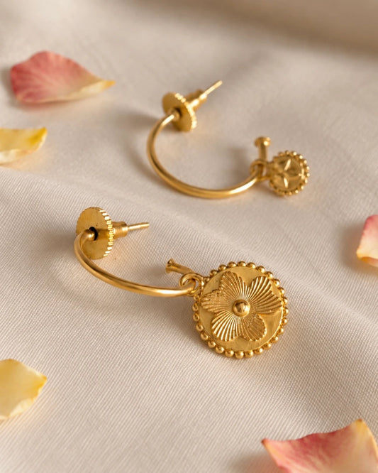 Tender Bloom Mismatched Hoops