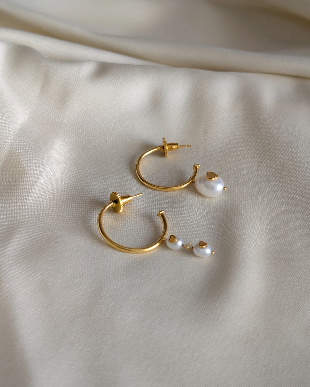 Love Times Two Mismatched Hoops
