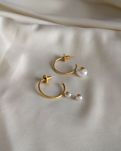 Love Times Two Mismatched Hoops