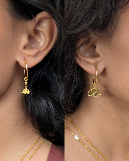 Ele & Calf Mismatched Hoops