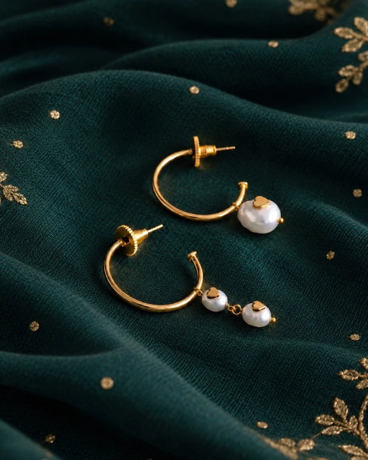 Love Times Two Mismatched Hoops