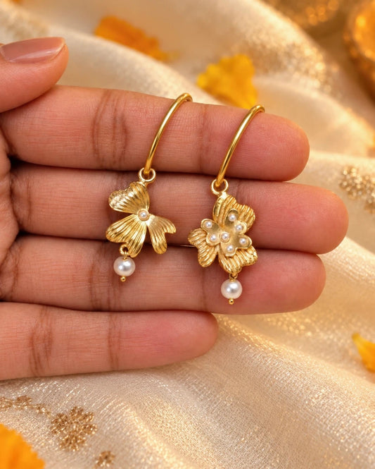 Flower Power Mismatched Hoops