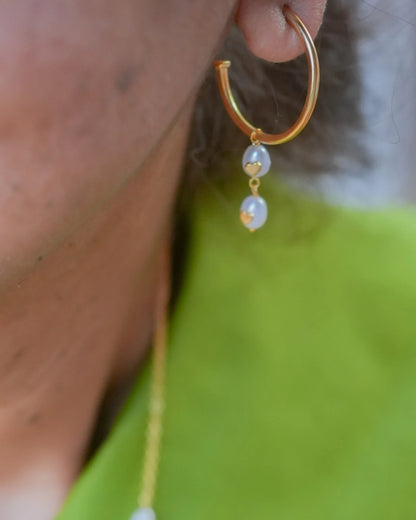 Love Times Two Mismatched Hoops