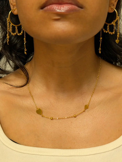 Paired Heart Necklace