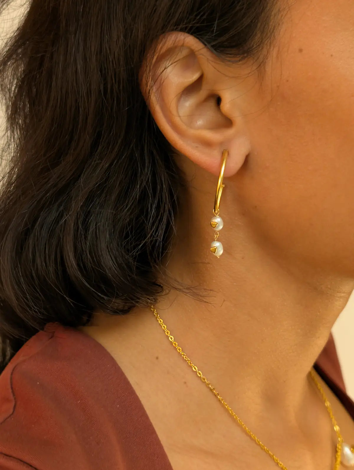 Love Times Two Mismatched Hoops