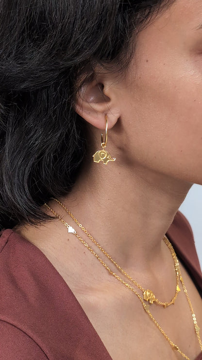 Ele & Calf Mismatched Hoops