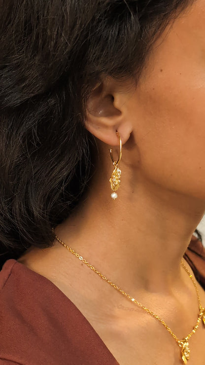 Flower Power Mismatched Hoops