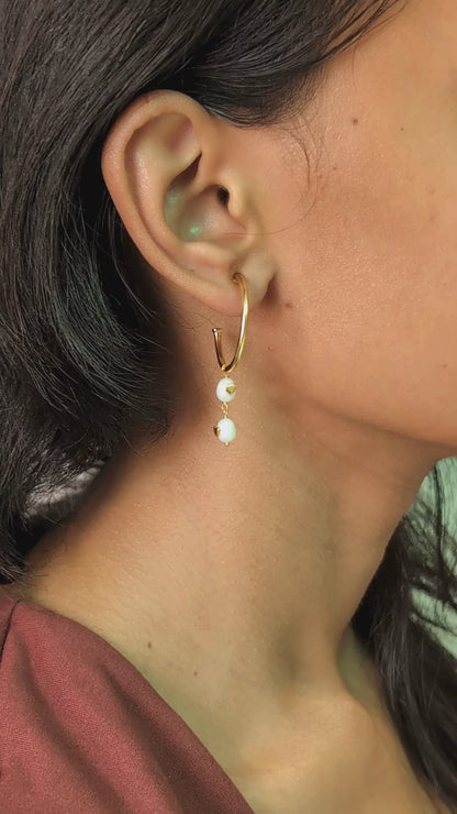 Love Times Two Mismatched Hoops